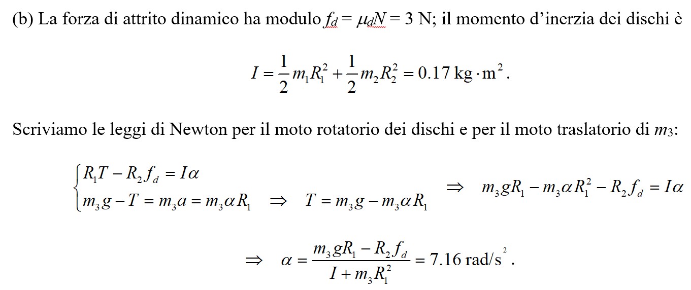 Esame svolto Fisica 1, Ingegneria Meccanica, Prove d'esame di Fisica